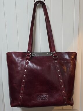 PATRICIA NASH Benvenuto Smooth Leather Large Tote With COA & DUST BAG